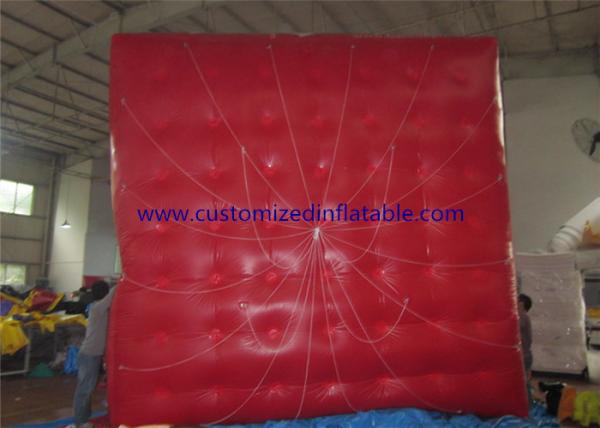 Airtight Large Helium Balloons For Advertising , 0.18mm PVC Red Cuboid Helim Balloon