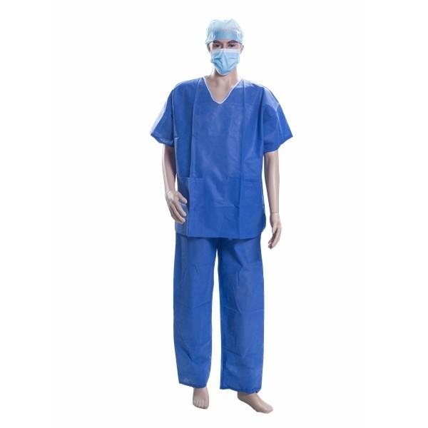 Non Woven Disposable Scrub Suits 25gsm 30gsm 35gsm 40gsm 45gsm 50gsm 55gsm 60gsm 65gsm