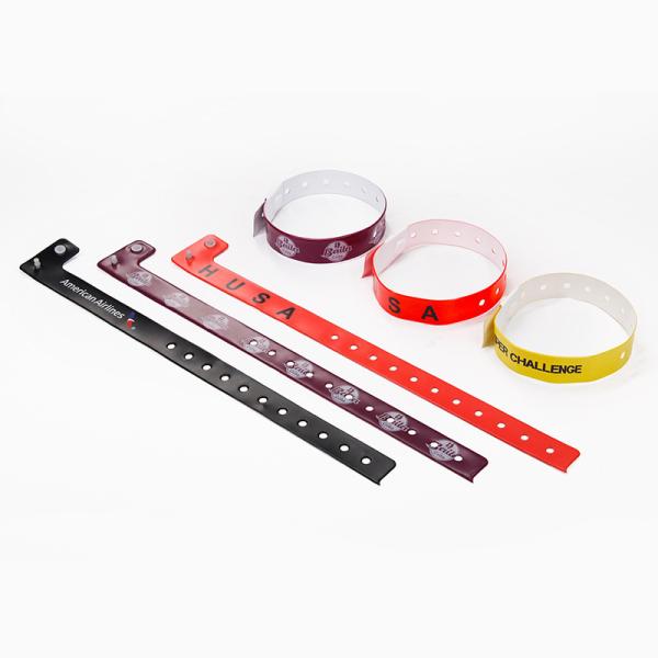 Waterproof Disposable L Shape Vinyl PVC Wristband for Promotion at Hotel Water Park Resort