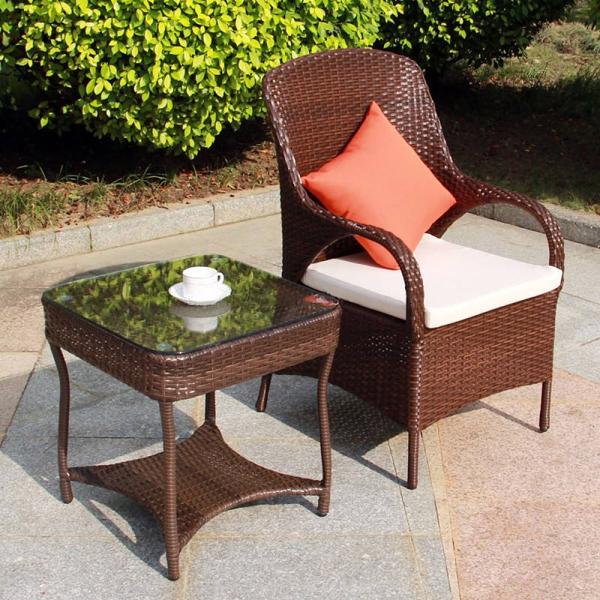 Contemporary Design Garden Furniture Dining Sets with Outdoor Metal Chairs and Tables
