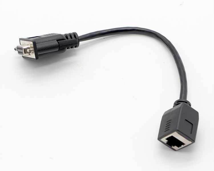 DB9 Female RS232 Serial To RJ45 Female Socket  Cable
