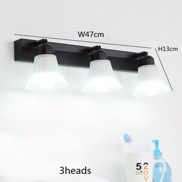 Crystal Bathroom Black Chrome Vanity wall Light Stainless Steel  Over Mirror Lights(WH-MR-90)