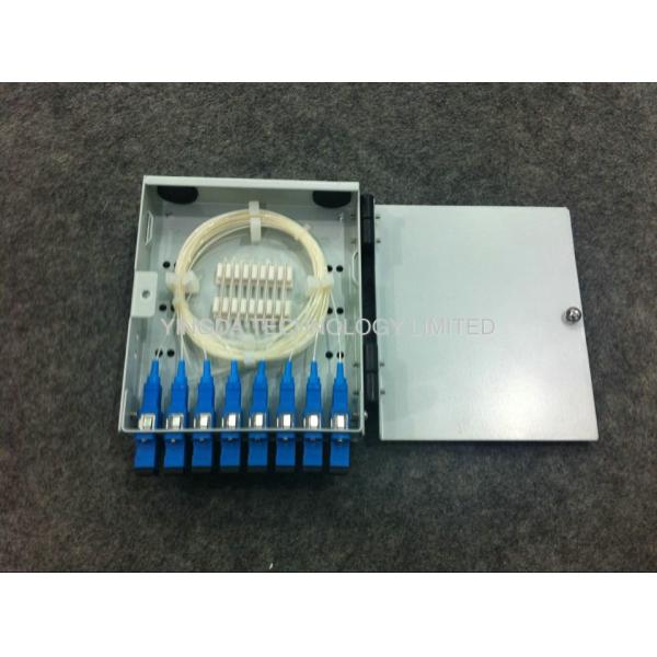 Распределительная коробка кабеля оптического волокна переходники ST SC 8 сердечников, коробка соединения волокна волокон PON холоднокатаной стали 8