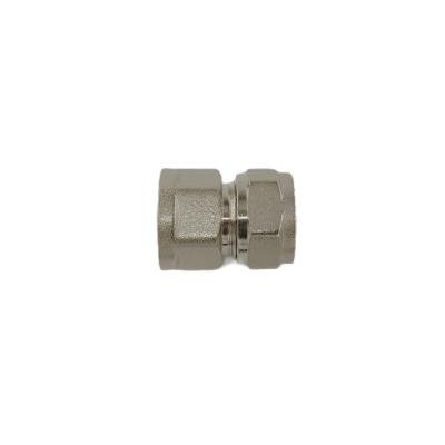 Filamento ISO228 Acessórios de compressão de latão 16 mm União reta feminina