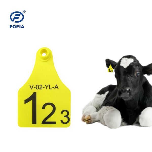 White Animal Tracking Customizable Laser Print Ear Tags Livestock Tags for Animal Identification and Tracking