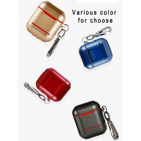 Shockproof Case Cover Portable Protective Silicone Metal Skin Cover Case for Airpods 2 & 1