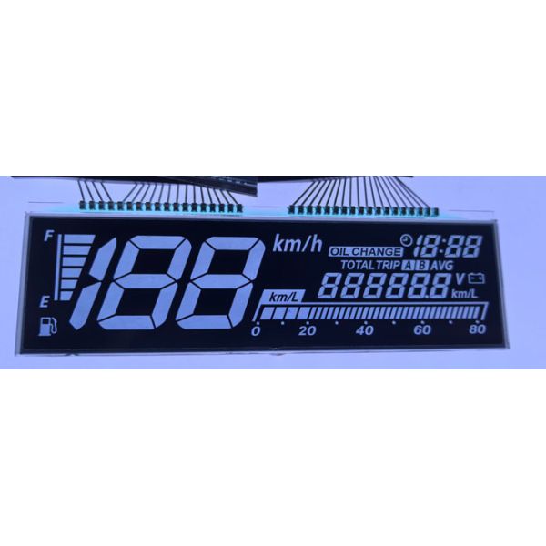 Customized Size Va Type Monochrome Segment Yamaha Lcd Screen Display For Speedometer Motorcycle