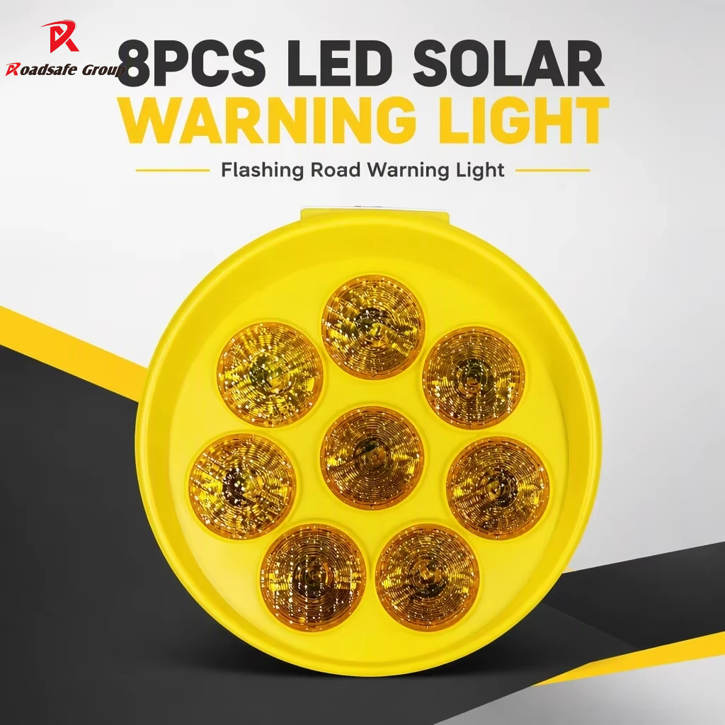 IP65 Waterproof Solar Powered Sunflower Shape Solar Warning Light Traffic Warning Light for Road Safety