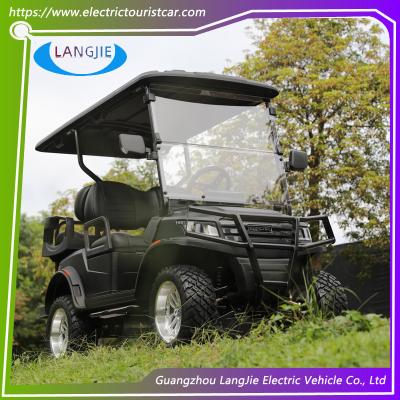 Carro de caça elétrico de 4 lugares com motor AC 2 fileiras para local de casamento 30% capacidade de escalada