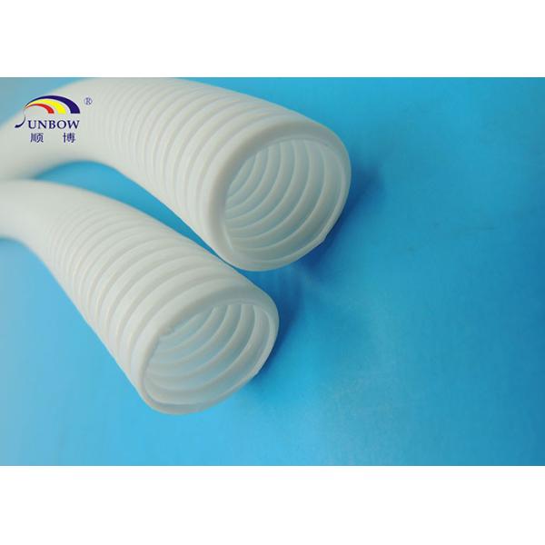Electrical Conduit PP White Corrugated Pipes 5.5mm - 48mm Inner Dia Fire Resistance