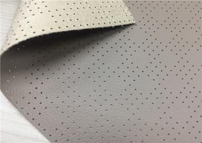 Light Brown Faux Leatherette Fabric , Automotive Interior Polyurethane Faux Leather Fabric