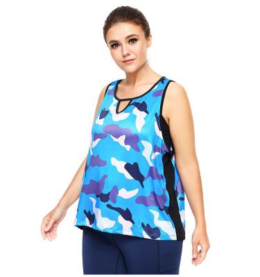 BSCI Sublimation Printed Women Plus Size Tank Top Sleeveless Yoga Tops