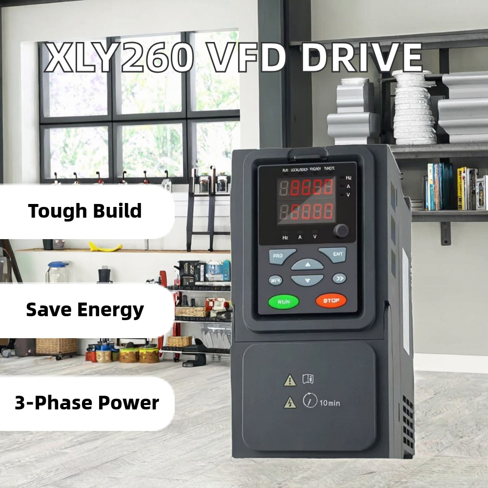 XLY 0.75KW 400V 3Phase VFD AC Drive Vector Frequency Converter Compressor Speed Control IP20 PWM Control
