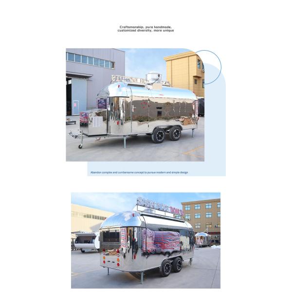 Remorque de approvisionnement portative de 2 de Windows de concession de nourriture étagères de la remorque 2