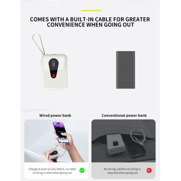 Compact Li Polymer Power Bank 10000mah With ABS PC Material And Customizable Logo
