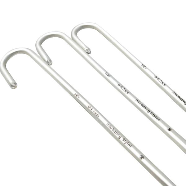 Malleable Aluminum Wire PVC Endotracheal Intubation Stylet With Soft Tip