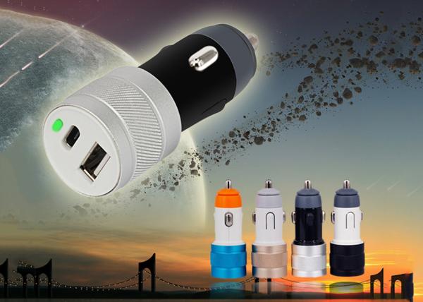 OEM/ODM Car Charger Adapter With Type C USB Plug Aluminum Alloy Bottom Cover