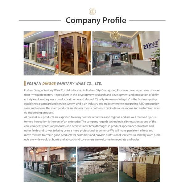 Luxury Shower Steam Wood Sauna Room