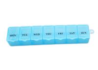 Pastillero semanal portátil de viaje azul organizador 11,2 ML/rejilla pastillero de viaje