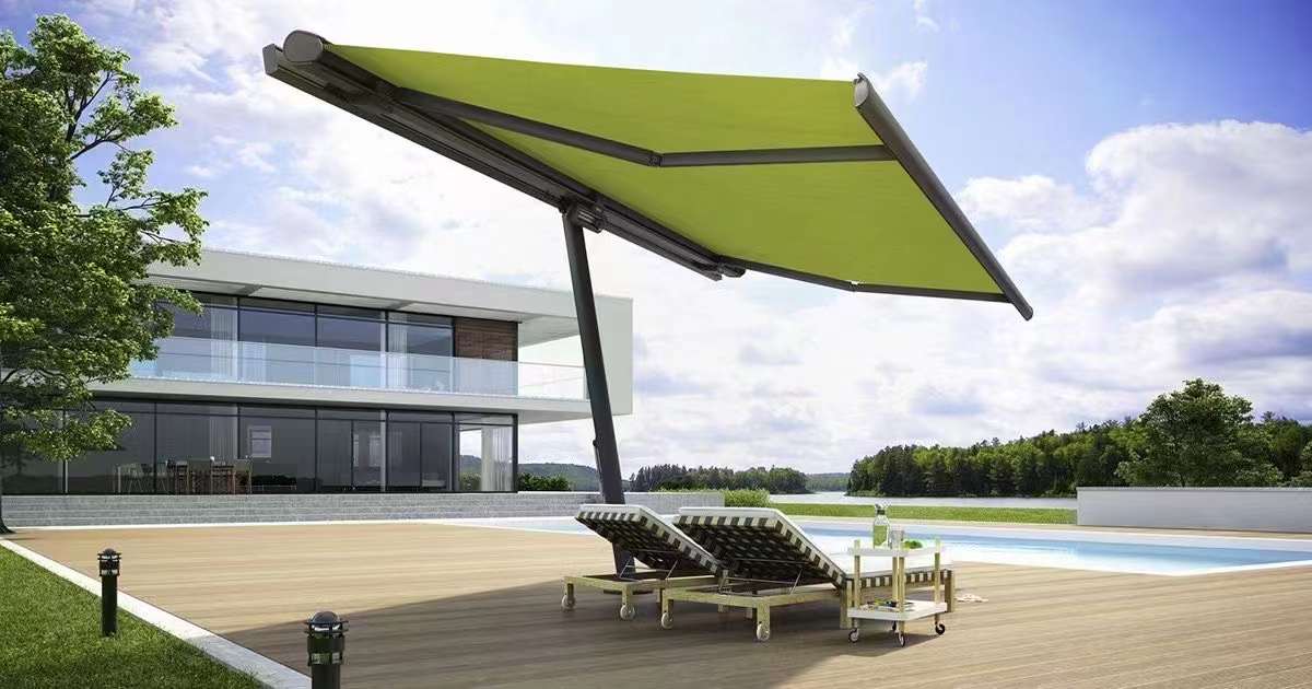 Luxury Freestanding Full Cassette Awning - Weatherproof RetractableShade for Garden & Terrace