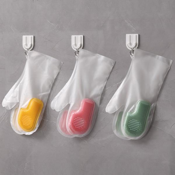 Gants inoffensifs de silicone de ménage pour les biens épaissis par cuisine