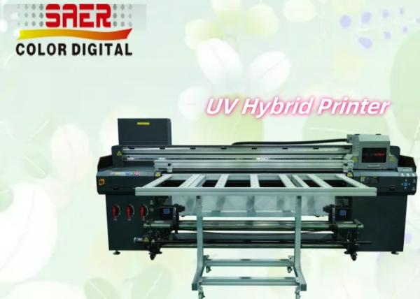 Vente en usine d'imprimantes UV à rouleaux et à plat 2 en 1 Laque CMYKW