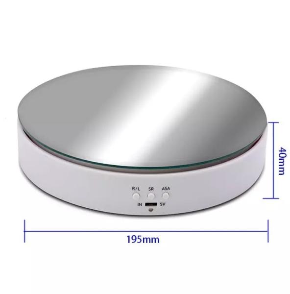 Rotating Display Stand Motorized Turntable Shop 360 Degree Revolving Platform Rechargeable