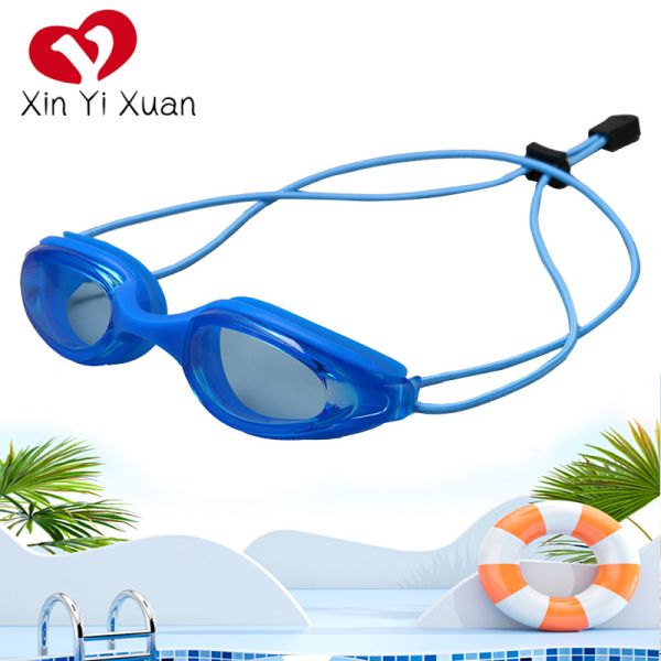 New style swimming goggles with elastic head straps. Professional adult swimming