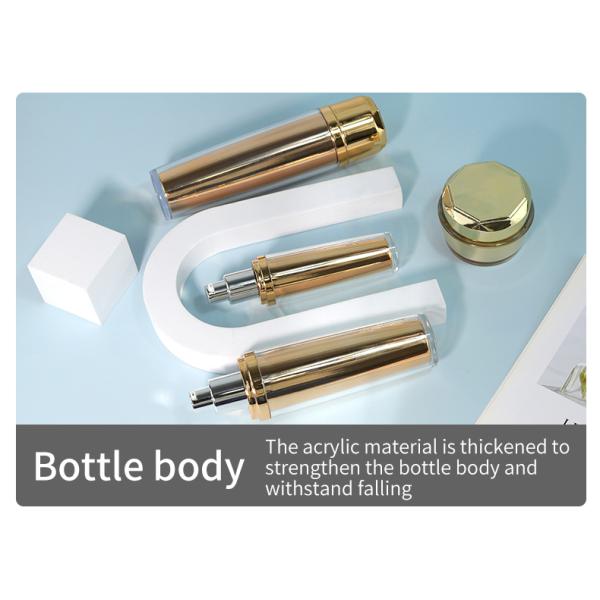 Acrylic Plastic Bottle 40ml / 100ml Lotion Bottles Empty For Luxury Skincare Cosmetic Packaging