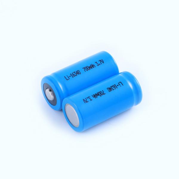 ICR16340 Lithium Ion Battery 3.7V 700mAh with 500 Cycle Life for Flashlights and Toothbrushes