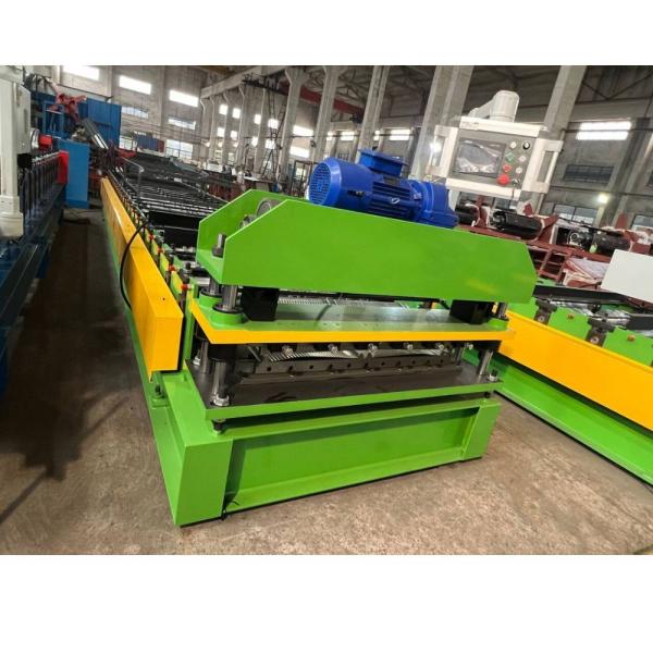 24-28 Gauge 5V Crimp Steel Metal Roof Panel Roll Forming Machine Máquina de moldagem de rolos