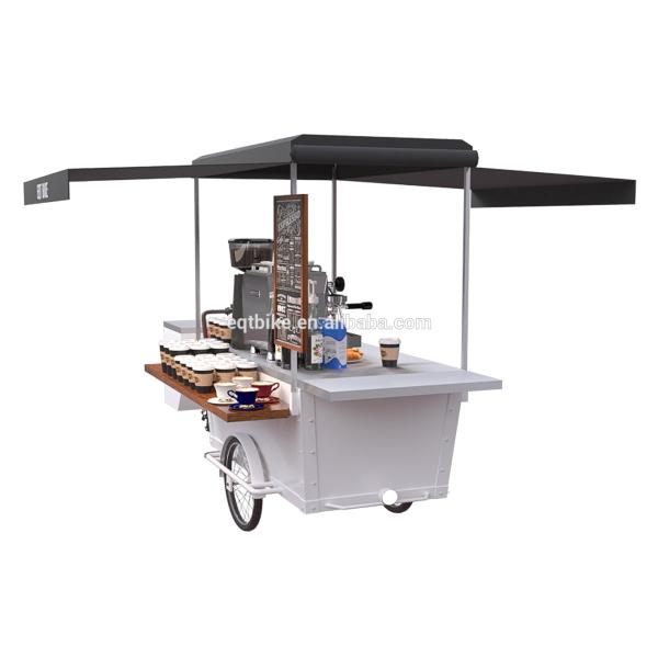 Wear Resistance Integrated Box 250KG Load Coffee Bike Cart