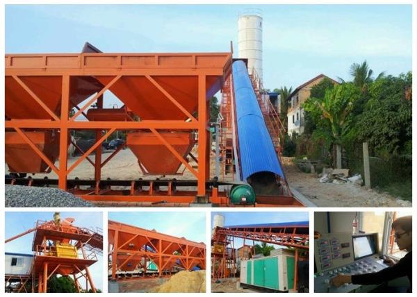 HZS120 Compact Ready Mix Concrete Plant , Precast 120m3/H Concrete Mixing Plant