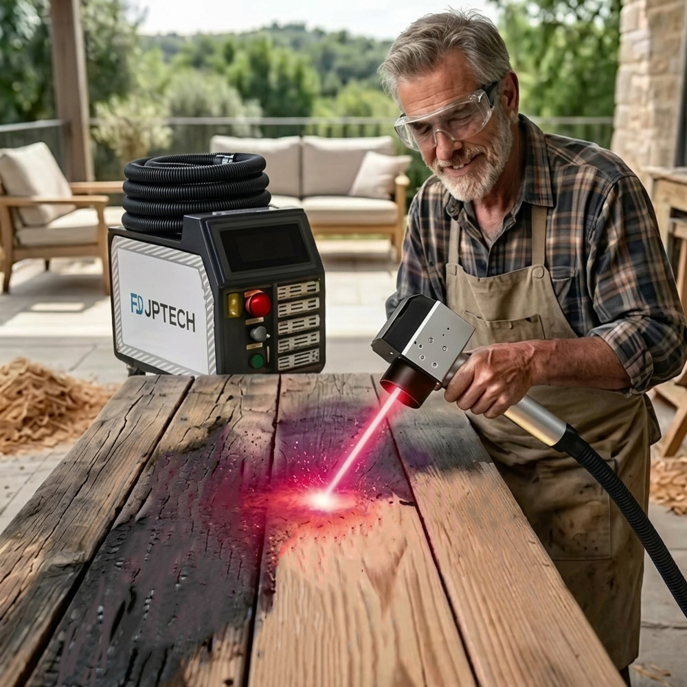 300W Mini Laser Cleaning Machine Portable Rust Remover for Oil & Wood, Paint Graffiti Removal, Factory Price