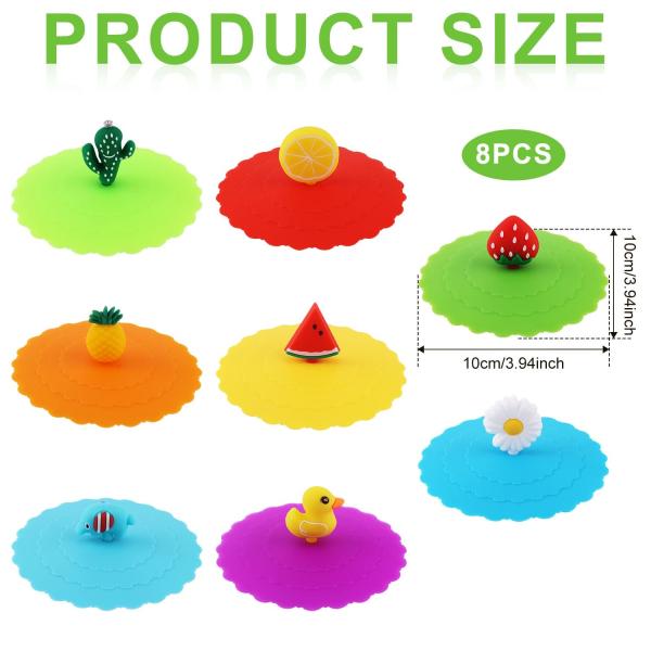 Силиконовая крышка кружки, красочная антипылевая крышка силиконовой кружки Милые многоразовые силиконовые крышки для чашек кружка пиво стекло в помещении