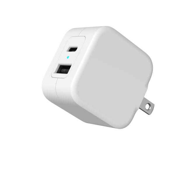 US GaN PD Phone Charger 20W 1A1C USB C Dual Port Charger For Iphone 12 Pro