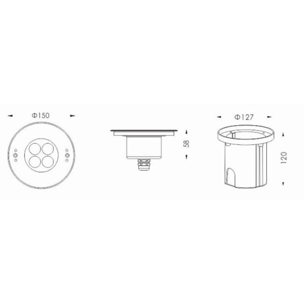 C4XB0457 C4XB0418 4 * 2W или 3W утопили света бассейна СИД подводные, несимметричные света пруда СИД подводные