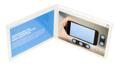 Soft Cover LCD Video Mailer 256MB , Advertising Video Book with TFT 5 Inch Screen