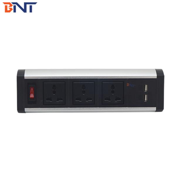 clamp on office desk furniture power outlet with usb port