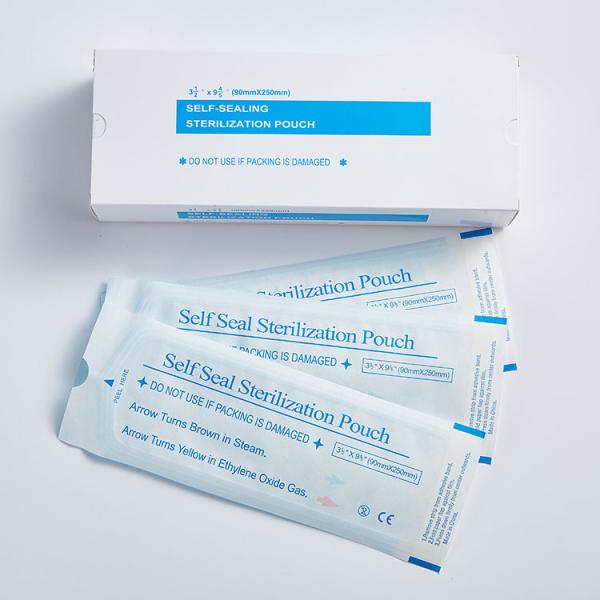 Dental Medical Self Sealing Pouch Customization Self-sealing Sterilization Pouch 3 Side Seal Pouch Medical Packaging
