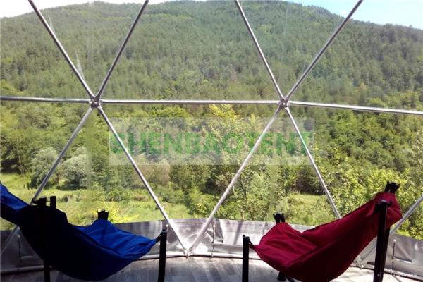 Glass Windows Outdoor Dome Tent House , Dome Clear Tent 6m Different Colors Available