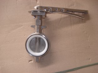 Simple Structure BS4504 PN10 / PN16 Flange Standard Stainless Steel Wafer Butterfly Valve