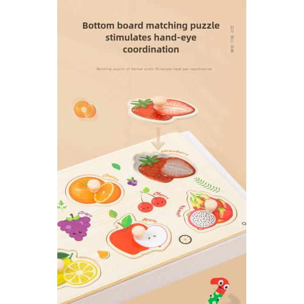 Baby Montessori Toys 3d Puzzle Cartoon Animals Vehicle Cognitive Jigsaw Puzzle Wooden Toys for Children