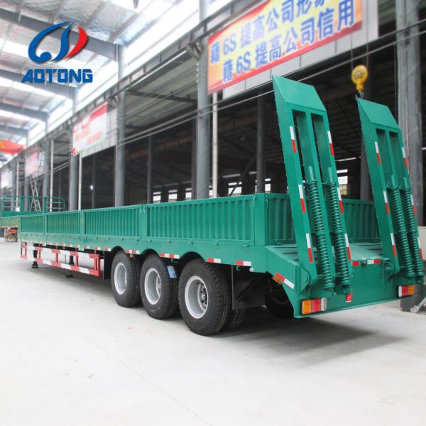 2 Axles 3 Axle 4 Axle Heavy Duty Hydraulic Low Loader Semi Trailer for Heavy Loads