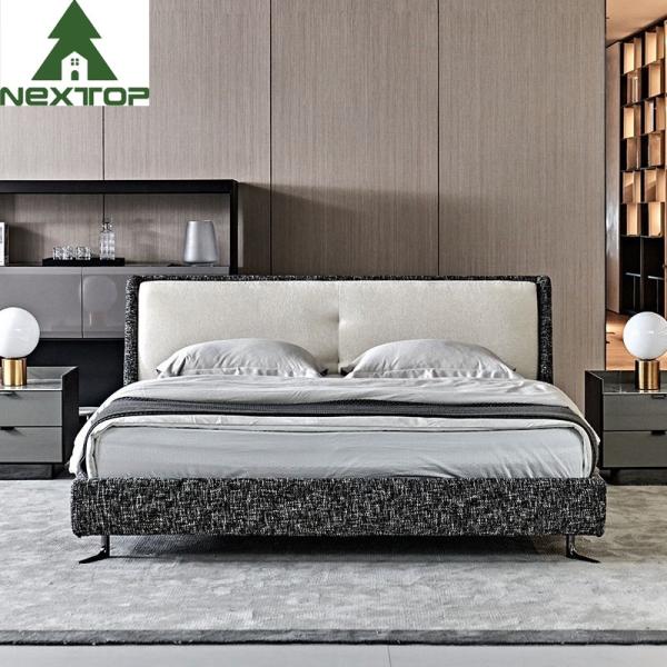 Villa Upscale Bedroom Sets Home Modern Simple Fabric Upholstered Bed