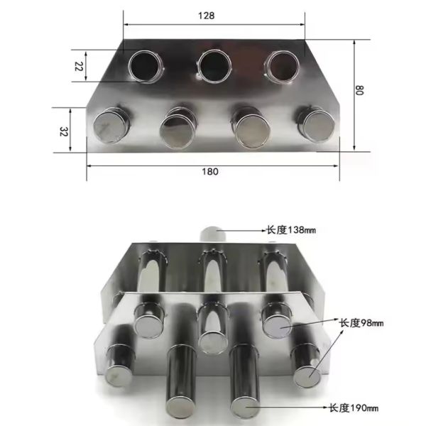 Custom Permanent Strong Magnet Grid 12000 Gauss Neodymium Bar Rod Separator Stainless Filter High Magnetic Hopper Grate Magnet for lithium battery manufacturers, factories, and manufacturing industrie