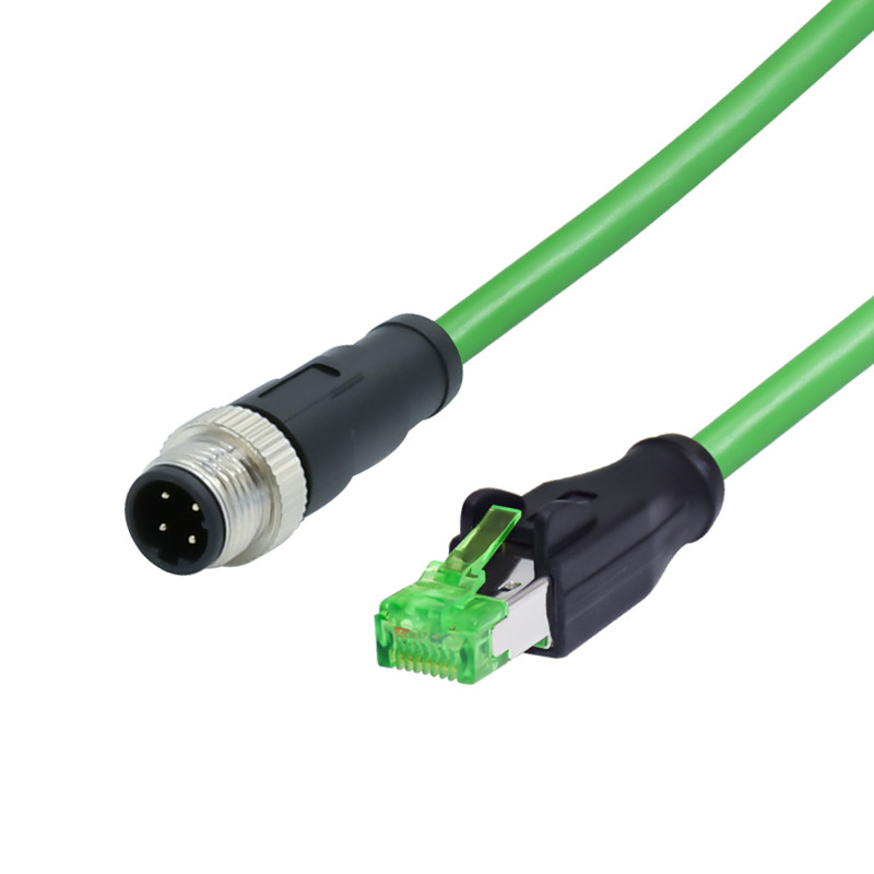 Кот 5e M12 к Rj45 мужчине кабеля ethernet IP67 IP68 к женщине для автоматизации