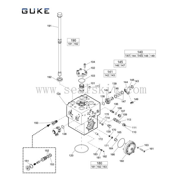 Набор HB2500 3363122470 уплотнения ремонта молотка Copoc Epiroc атласа гидравлический