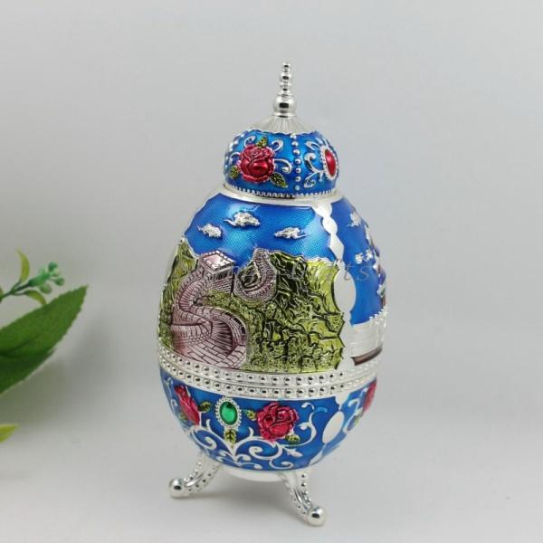 Shinny Gifts Enamel Handmade China Traditional Metal Toothpick Holder