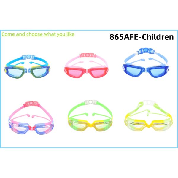 Blue Lens Kids Swim Goggles Outdoor Swimming Goggles With  PC Frame